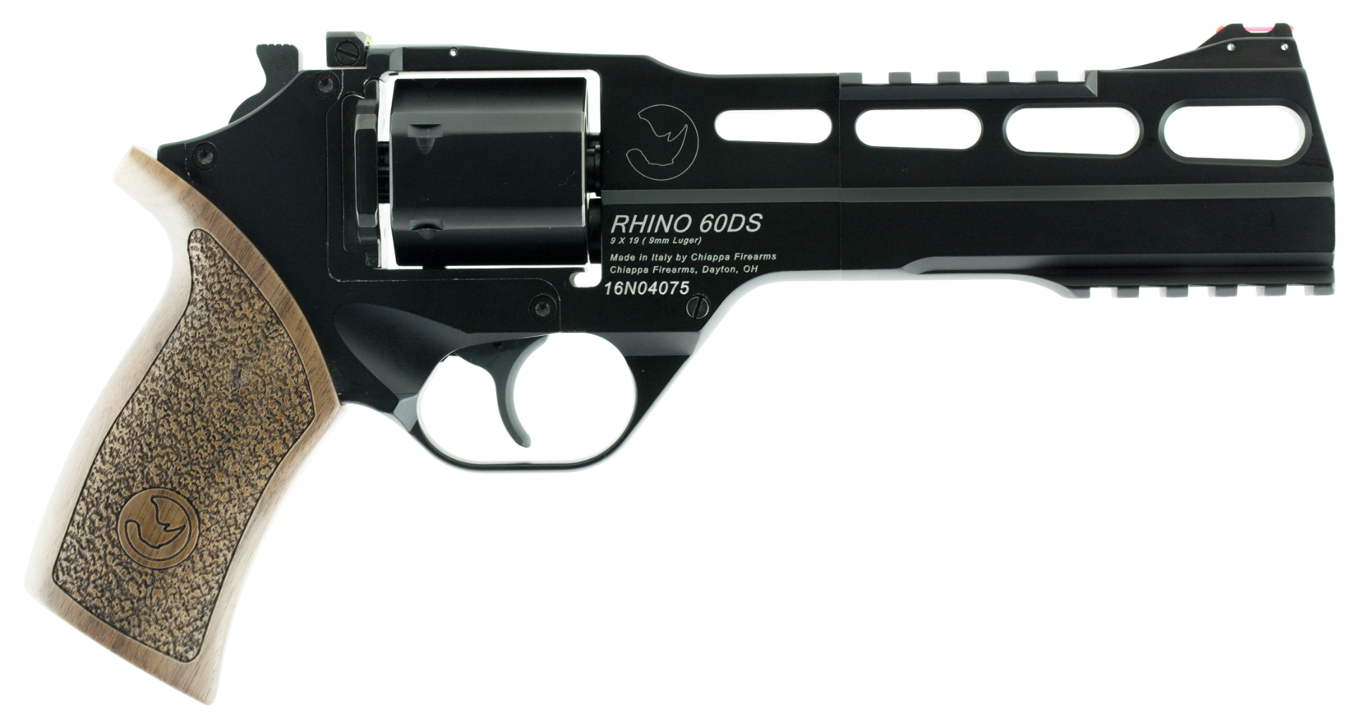 Chiappa Firearms Rhino 60DS 9mm 6" Barrel 6-Rounds Walnut Grip