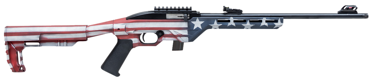 Citadel Firearms Trakr American Flag .22 LR 18" Barrel 10-Rounds Fiber Optic Sights