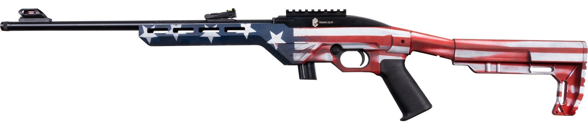 Citadel Firearms Trakr American Flag .22 LR 18" Barrel 10-Rounds Fiber Optic Sights - Image 2