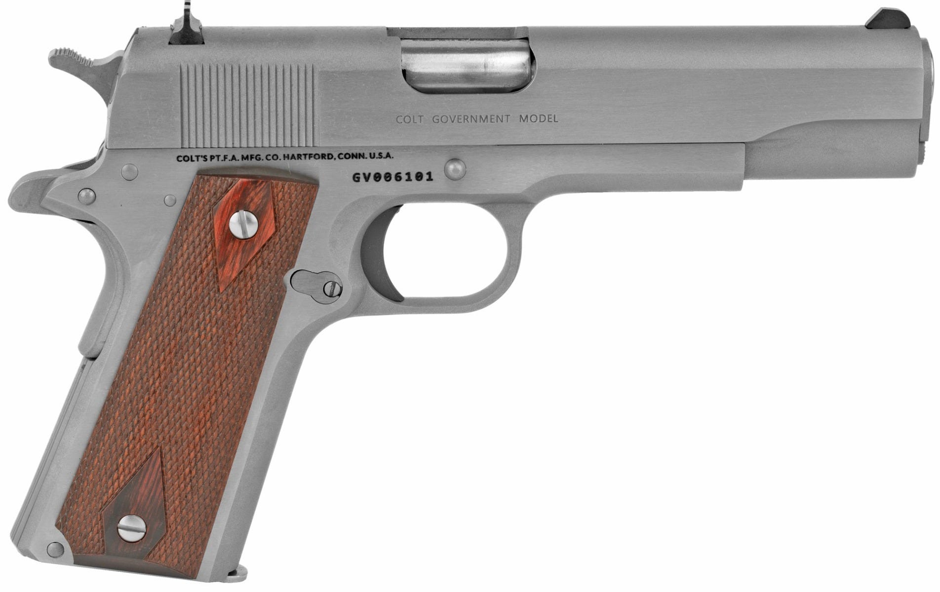 Colt Firearms 1911 Government Stainless .38 Super 5" Barrel 9-Rounds