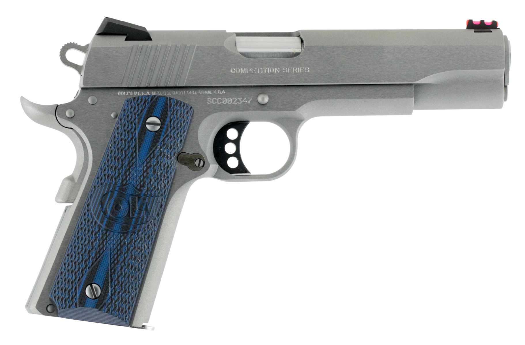 Colt 1911 Government Competition Stainless .45 ACP 5" Barrel 8-Rounds G-10 Grips