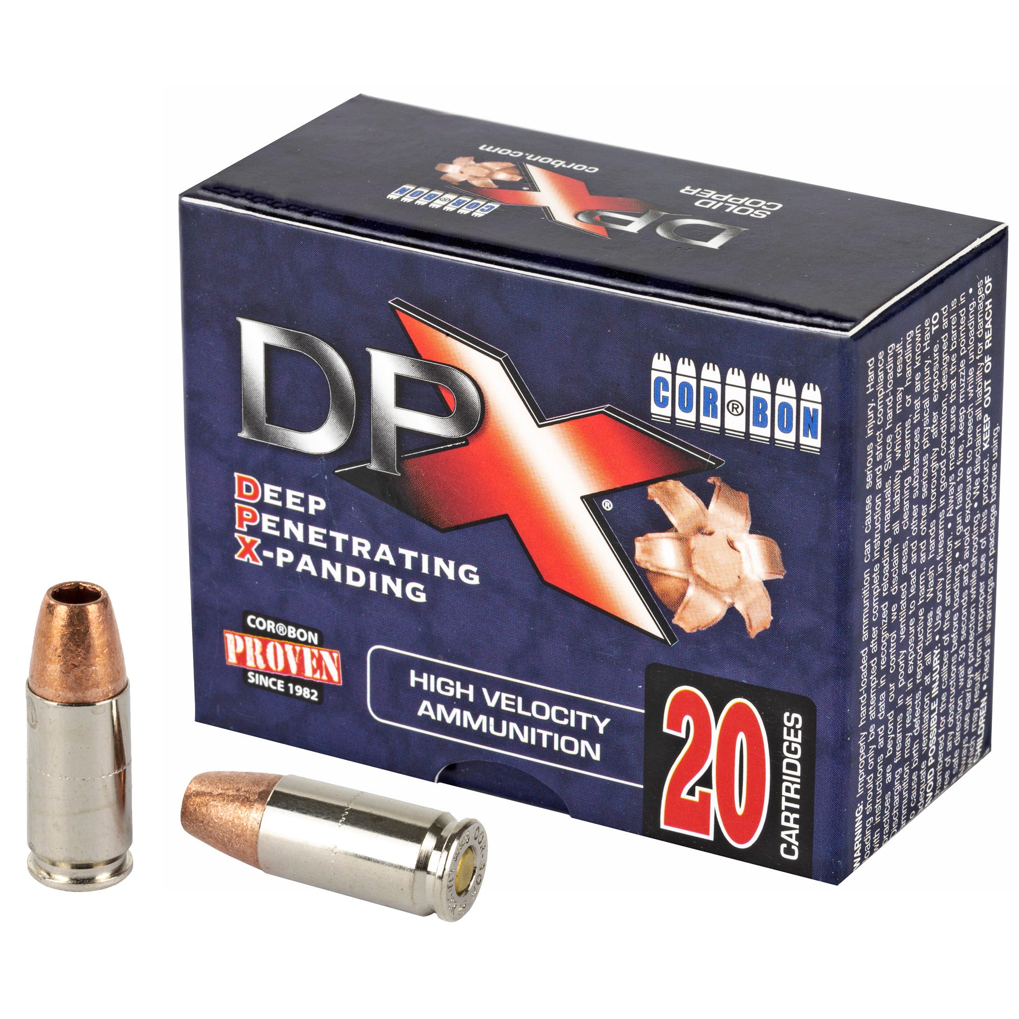 Cor-Bon DPX Nickel Plated Brass 9mm+P 115 Grain 20-Rounds