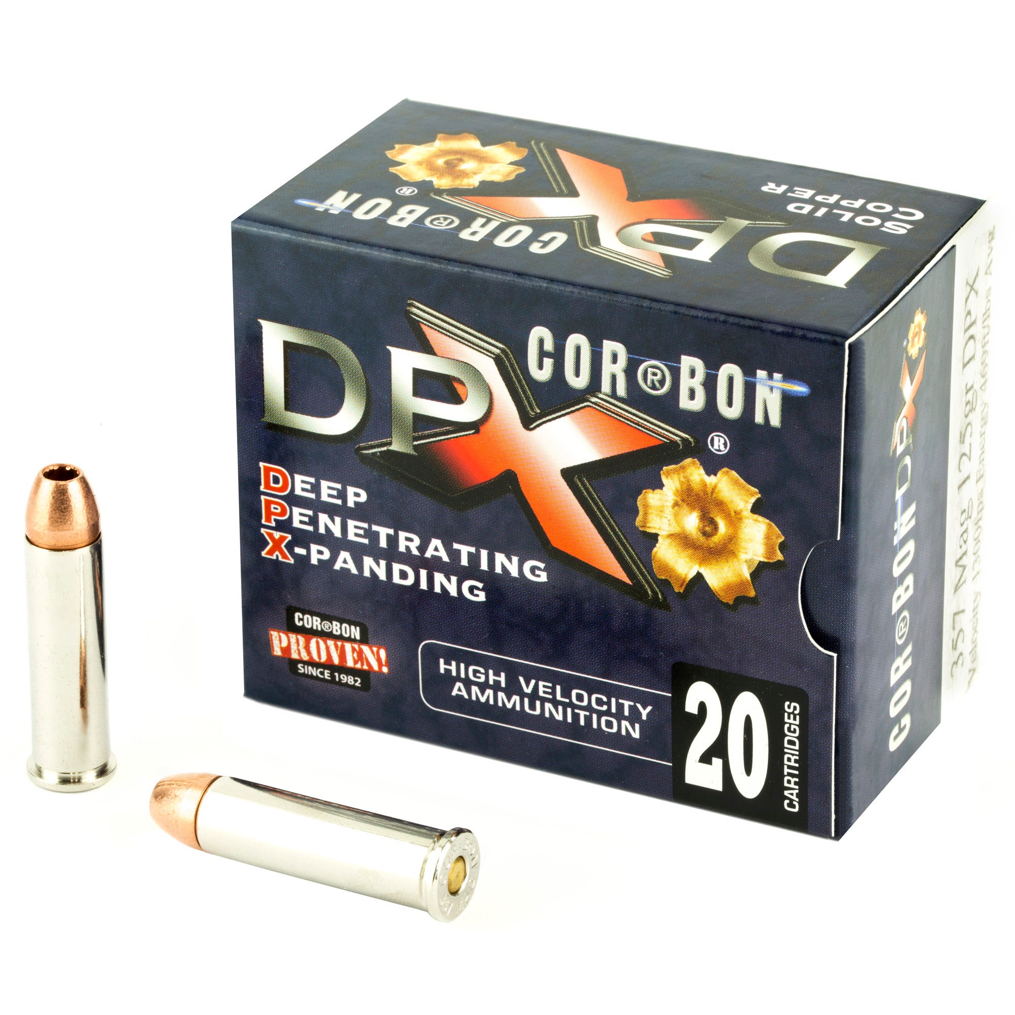Cor-Bon DPX Nickel Plated Brass .357 Mag 125 Grain 20-Rounds JHP