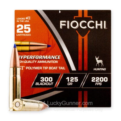 Fiocchi Hyperformance Brass .300 AAC Blackout 125 Grain 25-Rounds SST