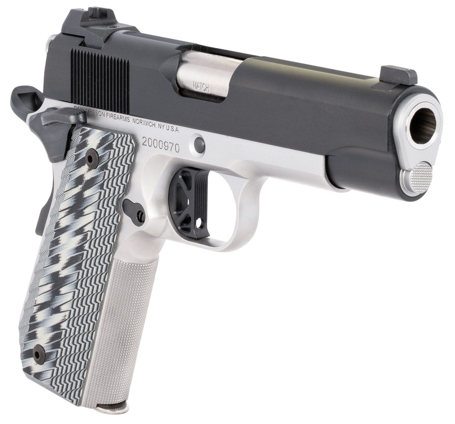 Dan Wesson V-Bob Two-Tone Stainless / Gray .45 ACP 4.25" Barrel 8-Rounds - Image 3