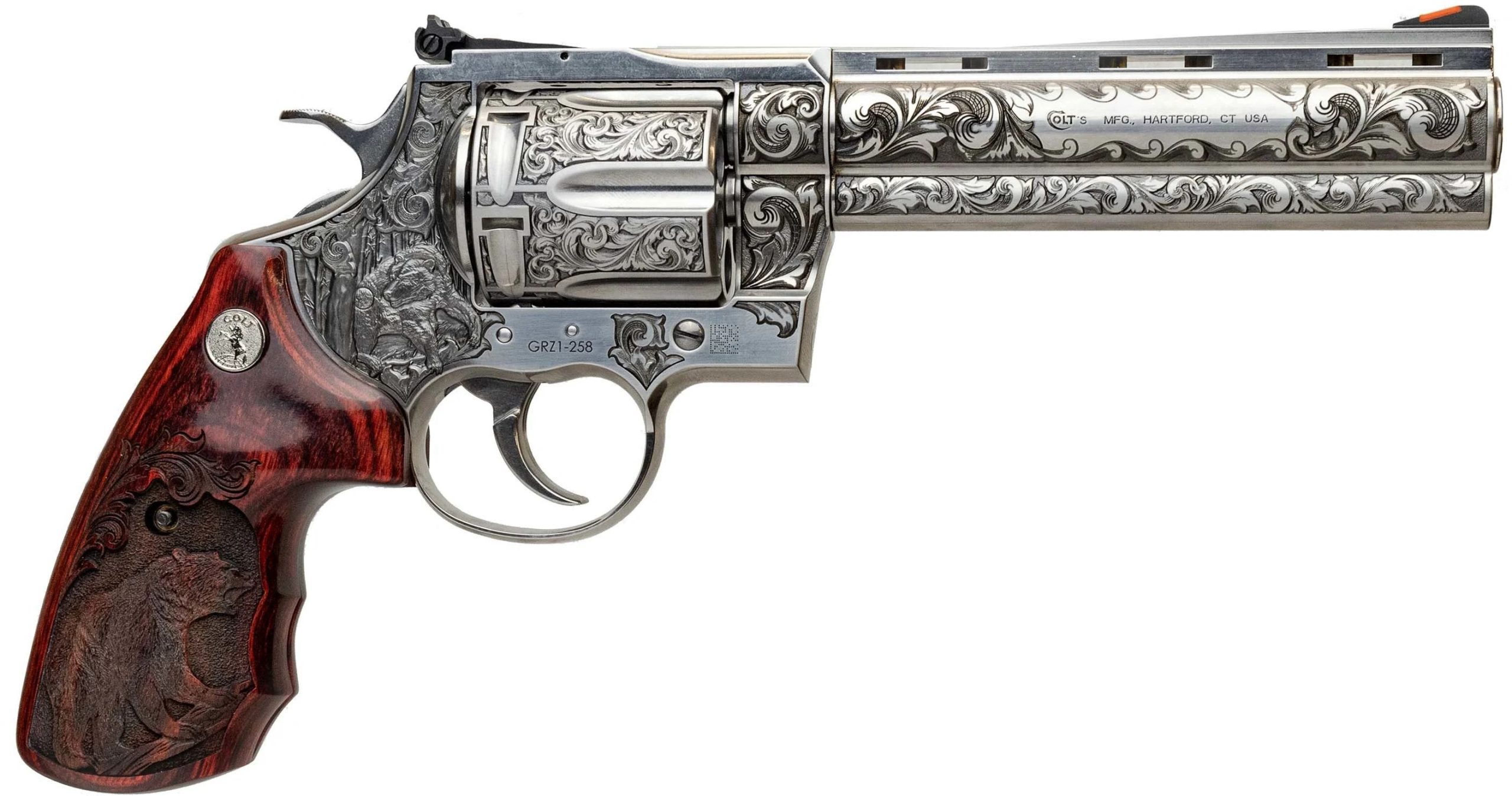 Colt Firearms Anaconda Grizzly Engraved Stainless .44 Mag 6" Barrel 6-Rounds - Image 2