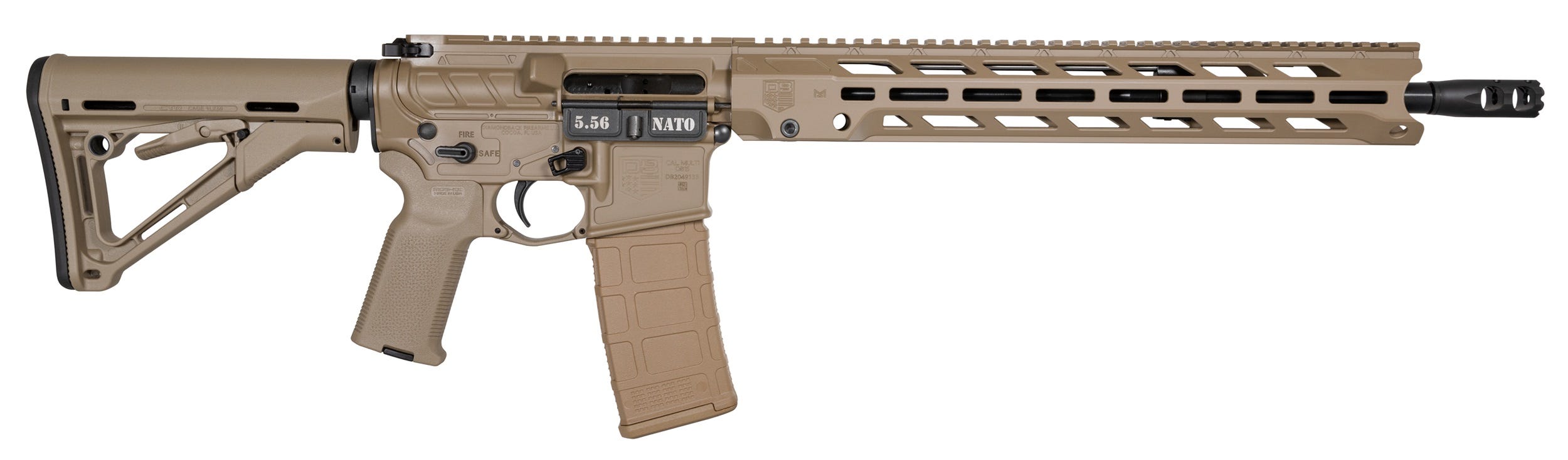 Diamondback Diamond DB15 Flat Dark Earth 5.56 16" Barrel 30-Rounds