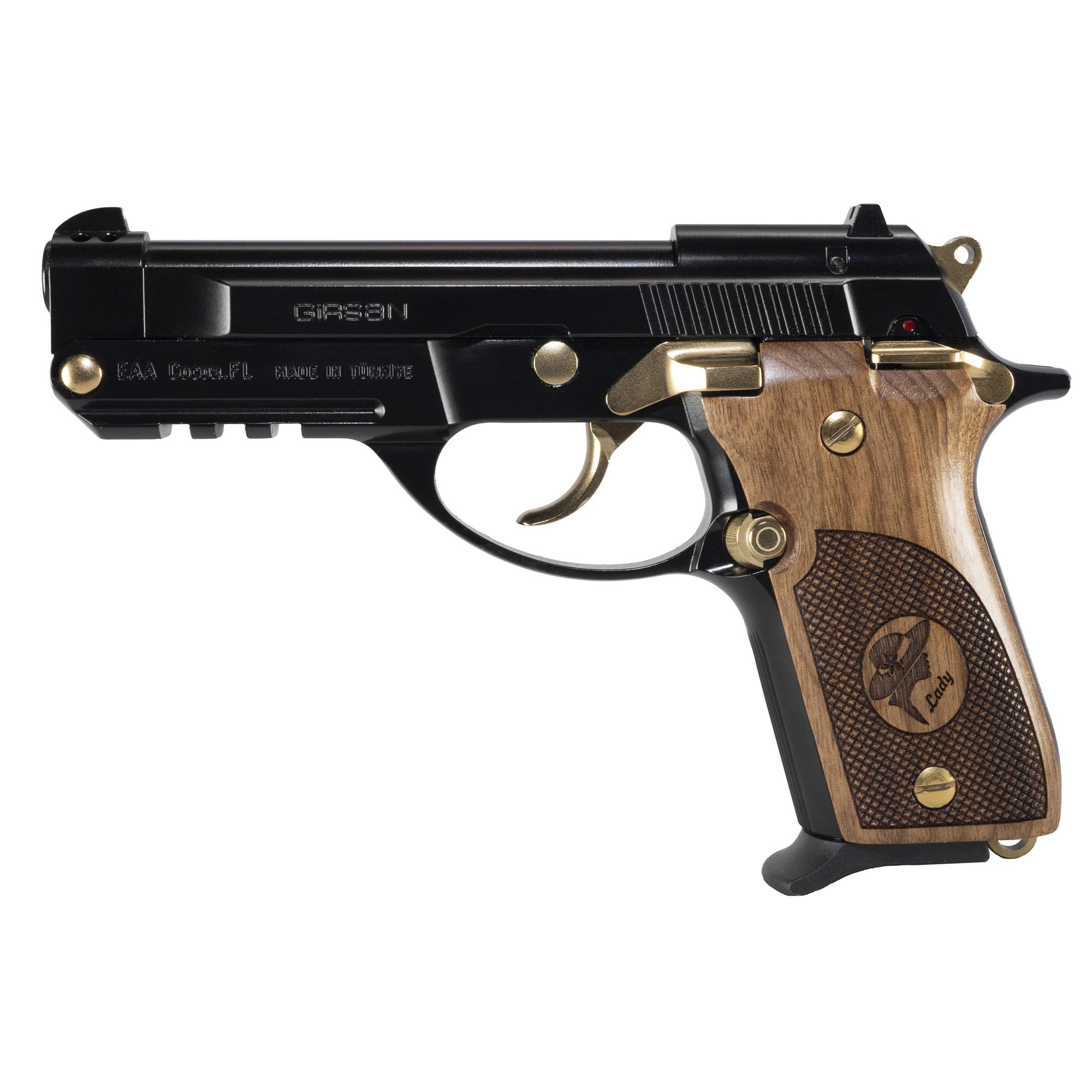 EAA Corp Girsan MC14T Lady Tip-Up Black / Wood .380 ACP 4.5" Barrel 13-Rounds - Image 3