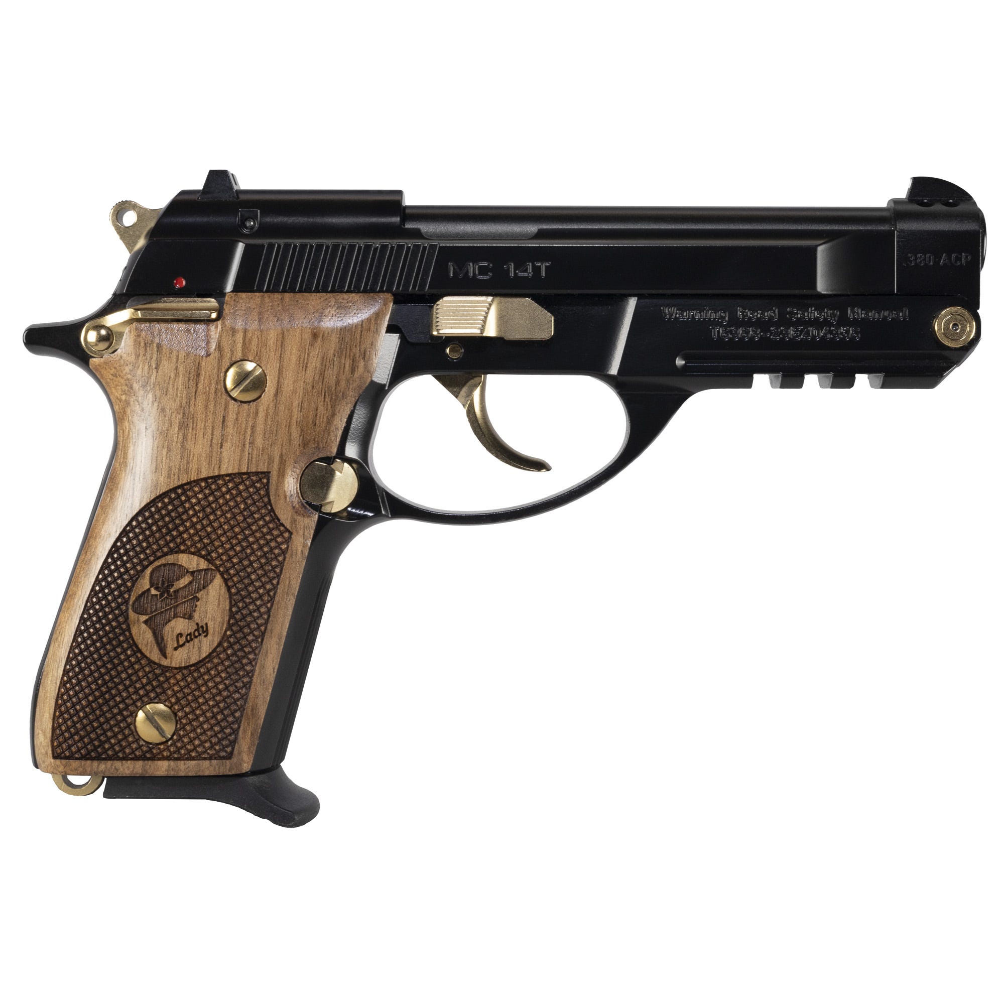EAA Corp Girsan MC14T Lady Tip-Up Black / Wood .380 ACP 4.5" Barrel 13-Rounds - Image 2