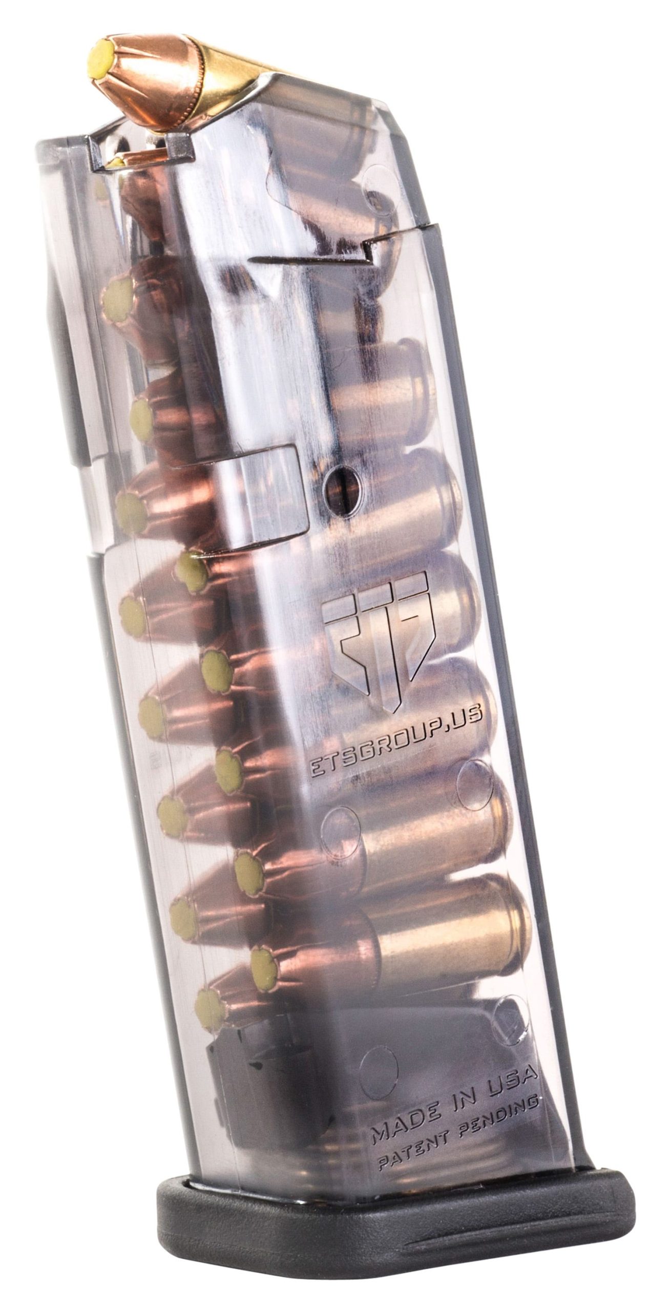 Elite Tactical Systems Pistol Mag Smoke 9mm 15-Rounds for Glock 19 / 26 - Image 2