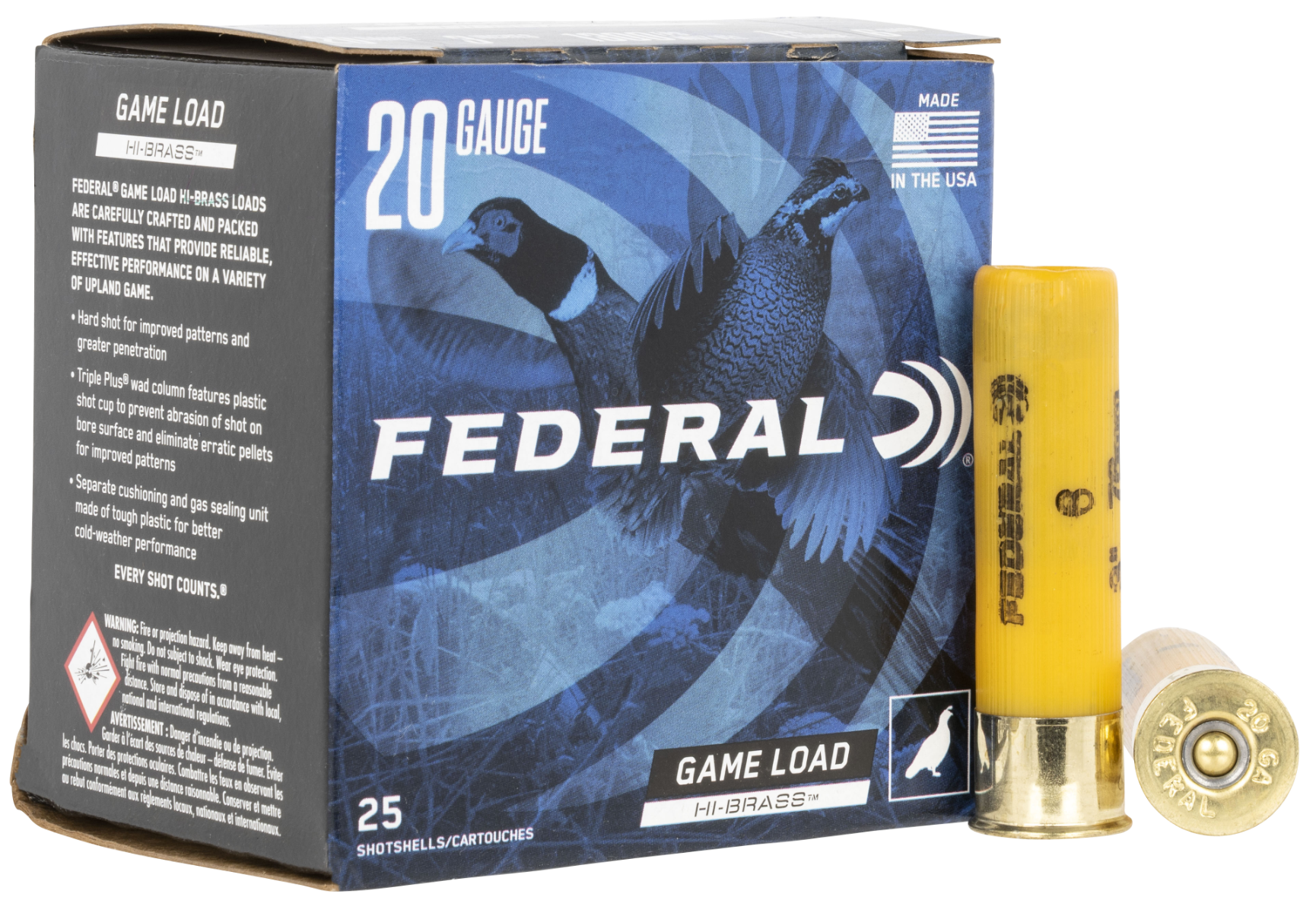 Federal Game-Shok High Brass 20 Gauge #6-Shot 25-Rounds 3"
