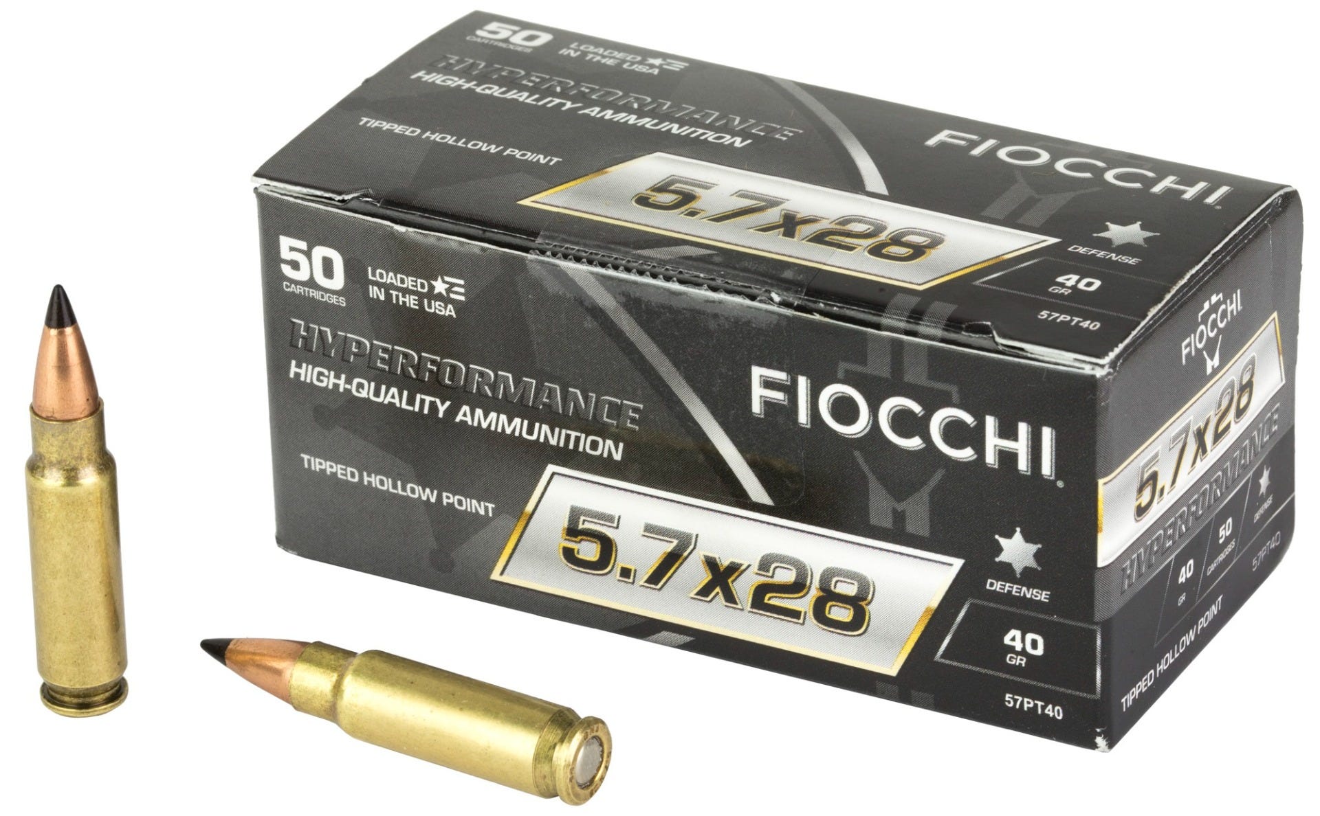 Fiocchi Hyperformance 5.7x28 40-Grain 50-Rounds THP