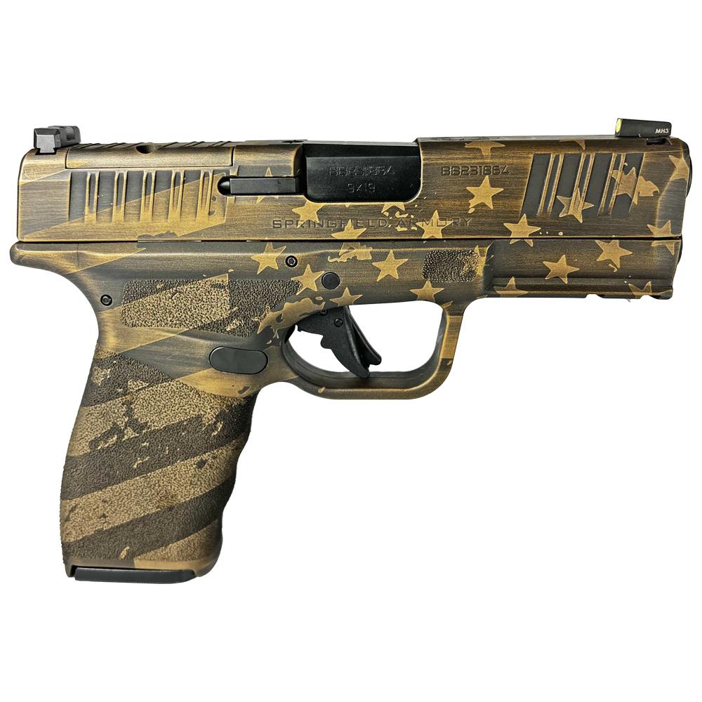 Springfield Hellcat Pro OSP Distressed Flag Bronze 9mm 3.7" Barrel 15-Rounds - Image 2