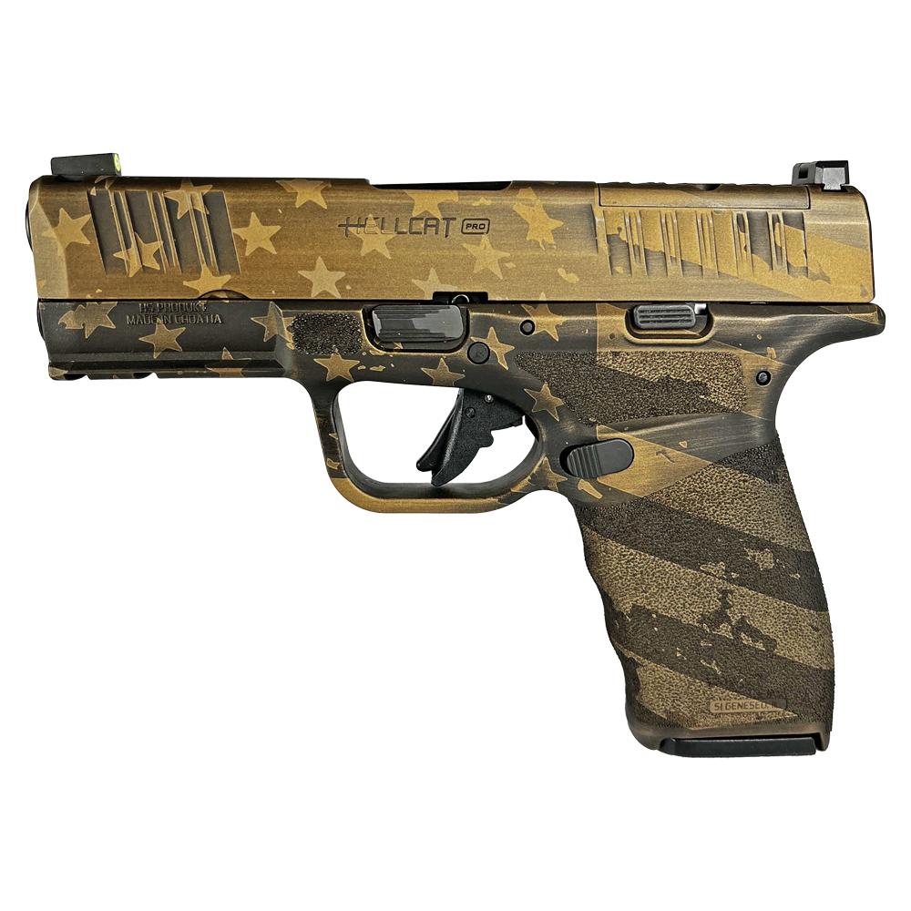 Springfield Hellcat Pro OSP Distressed Flag Bronze 9mm 3.7" Barrel 15-Rounds - Image 3