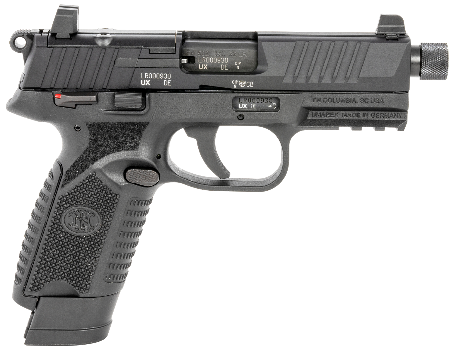 FN 502 Tactical .22 LR 4.6" Barrel 15-Rounds Optics Ready with Manual Safety