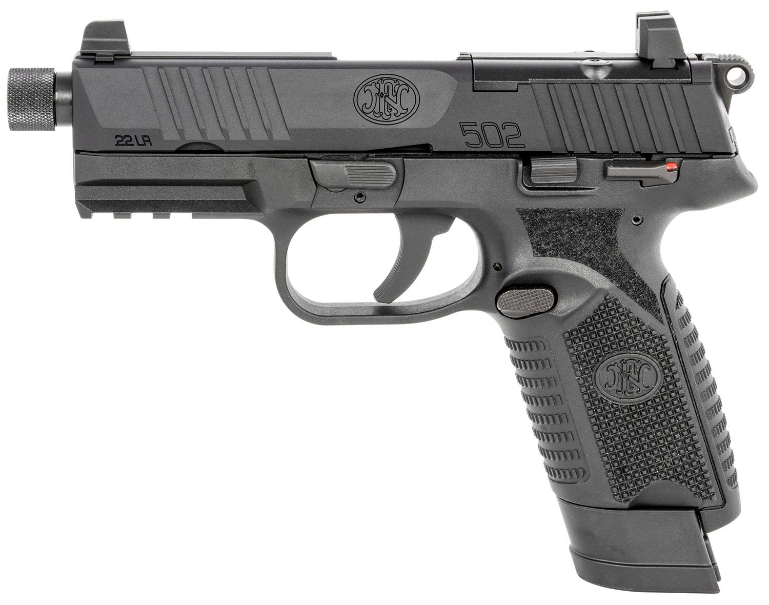 FN 502 Tactical .22 LR 4.6" Barrel 15-Rounds Optics Ready with Manual Safety - Image 2