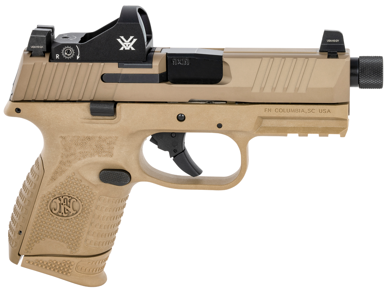 FN 509 Compact Tactical Flat Dark Earth 9mm 4.32" Barrel 24-Rounds Vortex Viper