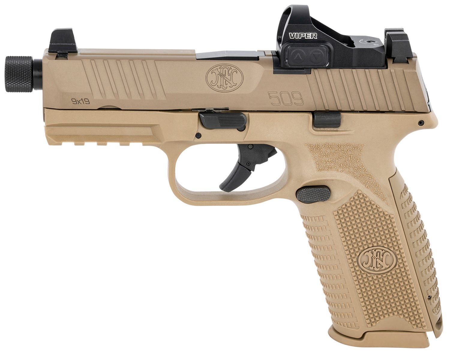 FN 509 Tactical Flat Dark Earth 9mm 4.5" Barrel 24-Rounds Vortex Viper - Image 2