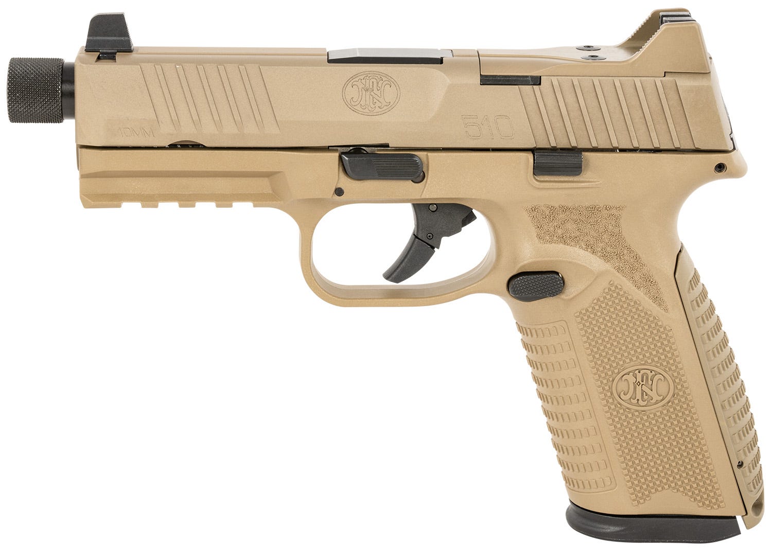 FN 510 Tactical Flat Dark Earth 10mm 4.7" Barrel 22-Rounds - Image 2