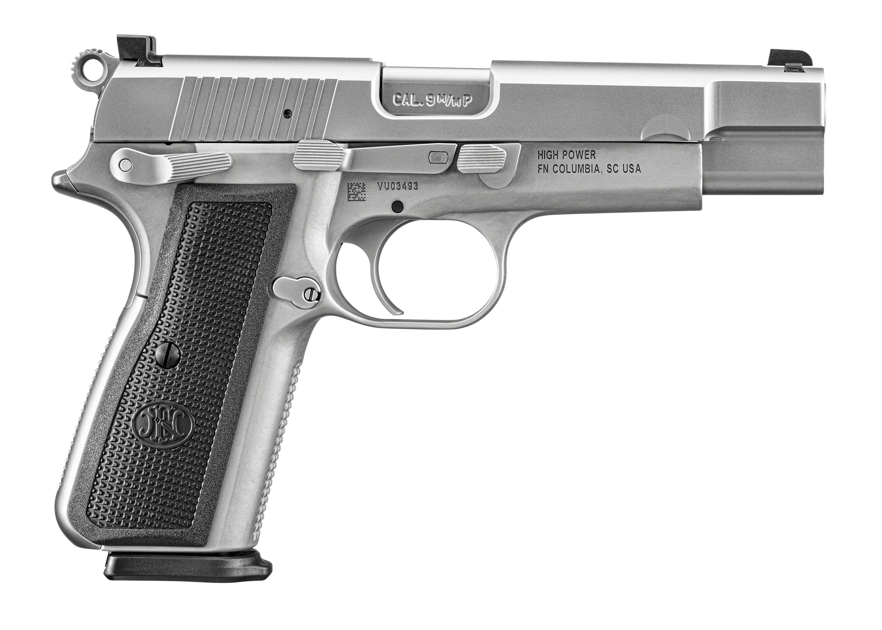 FN High Power Stainless 9mm 4.7" Barrel 10-Rounds Includes 2 Magazines