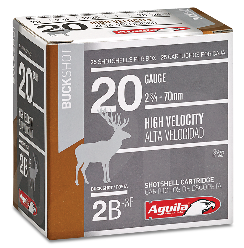 Aguila Field 20 GA 2 Buck-Shot 25-Rounds 2.75"