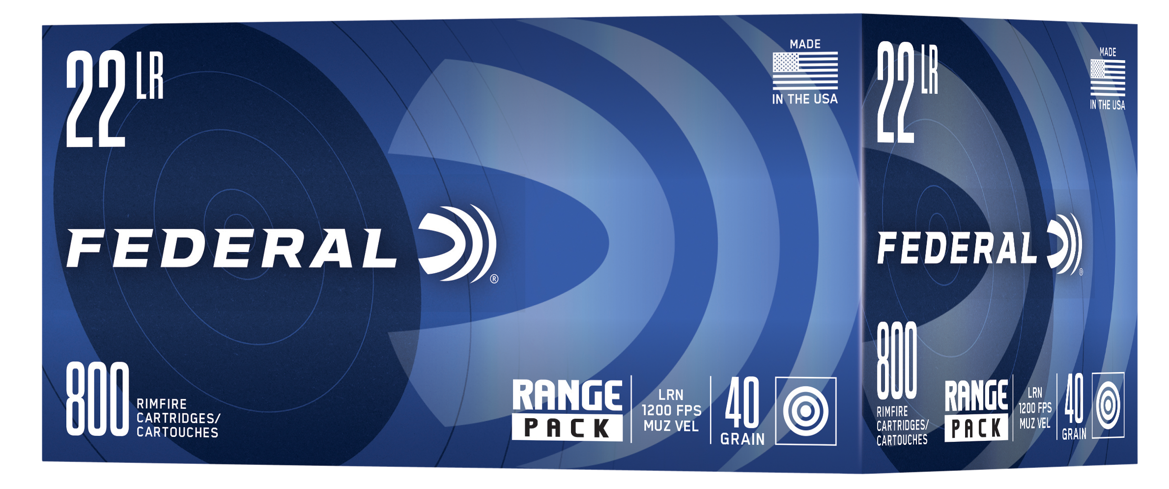 Federal Range Pack Brass .22 LR 40-Grain 800-Rounds LRN