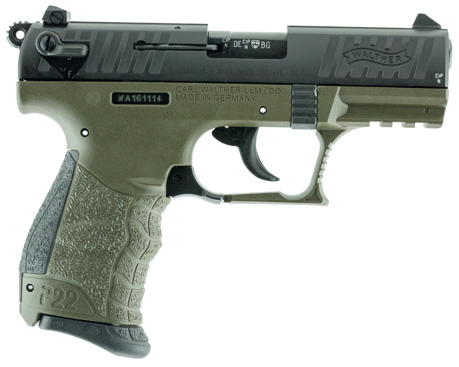 Walther P22 Military OD Green .22 LR 3.42" Barrel 10-Rounds