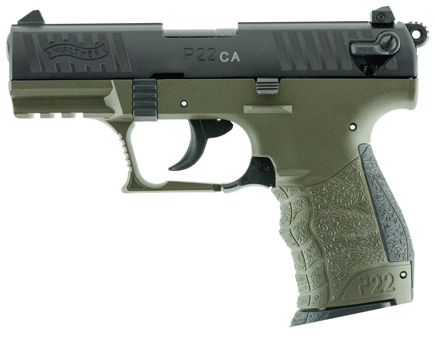 Walther P22 Military OD Green .22 LR 3.42" Barrel 10-Rounds - Image 2