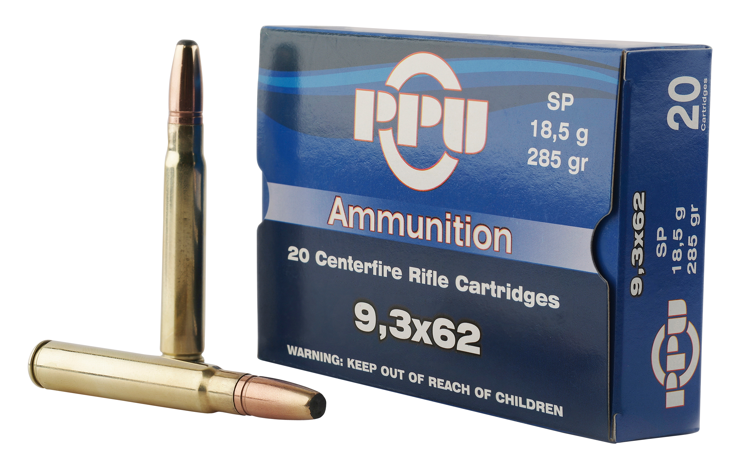 PPU Metric Rifle Brass 9.3 X 62 Mauser 285-Grain 20-Rounds SP