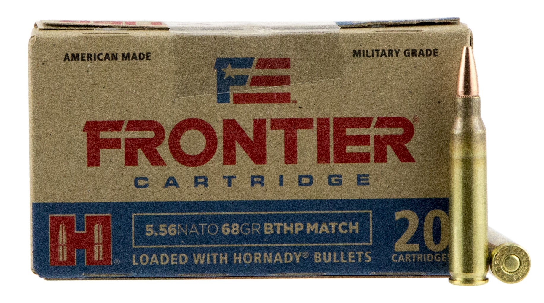 Frontier Cartridge Centerfire Rifle Brass 5.56 NATO 68-Grain 20-Rounds BTHPM