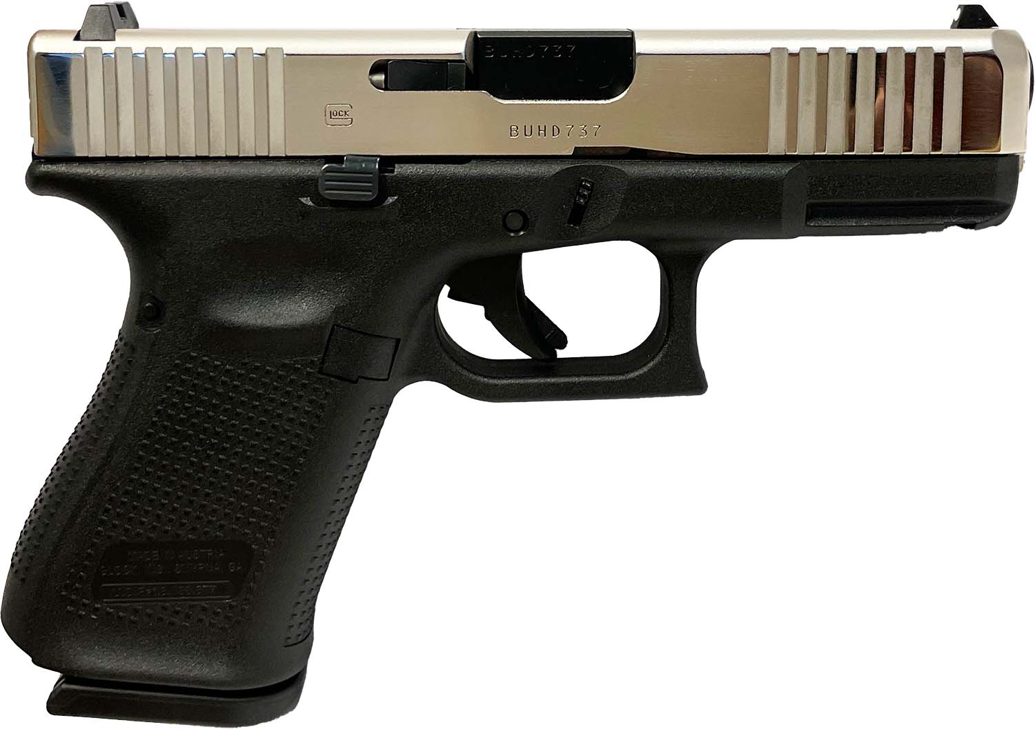Glock 19 Gen 5 Polished Nickel 9mm 4.02" Barrel 15-Rounds Exclusive