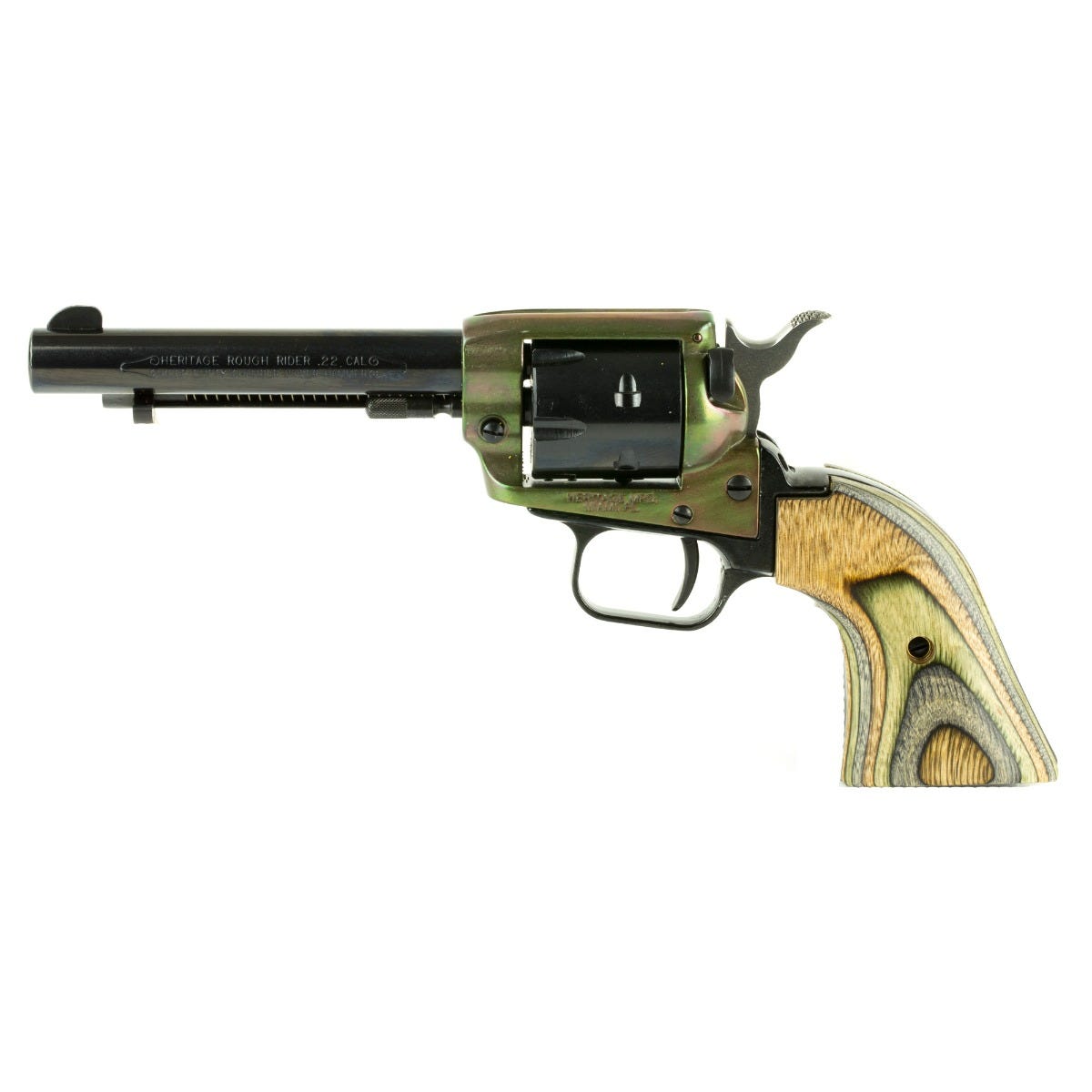 Heritage Firearms Rough Rider .22 LR/.22 WMR 4.75" Barrel 6-Rounds Camo Laminate Grips - Image 2