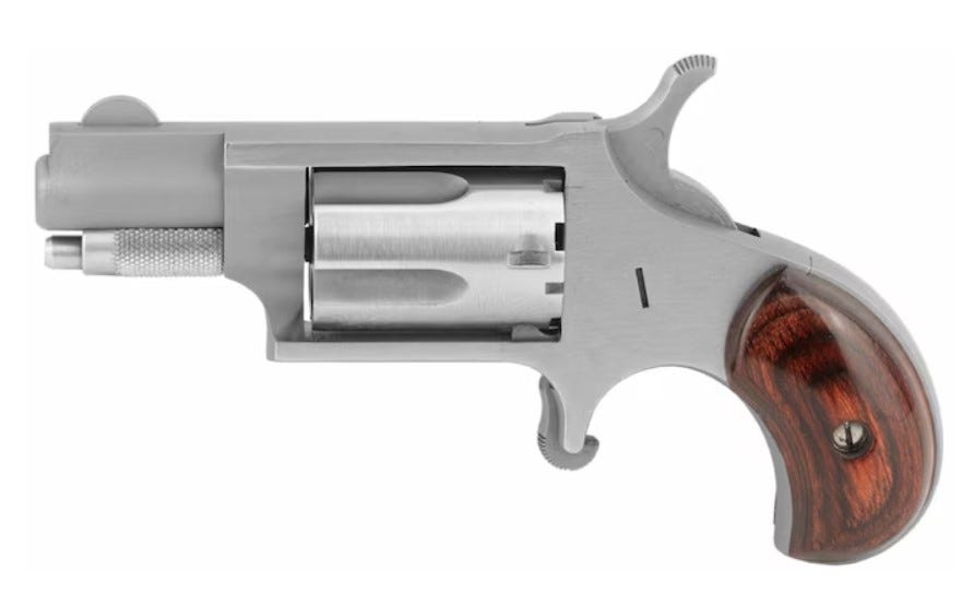 North American Arms Mini-Revolver Convertible Stainless .22 LR 1.125" Barrel 5-Rounds with .22 Mag Cylinder - Image 2