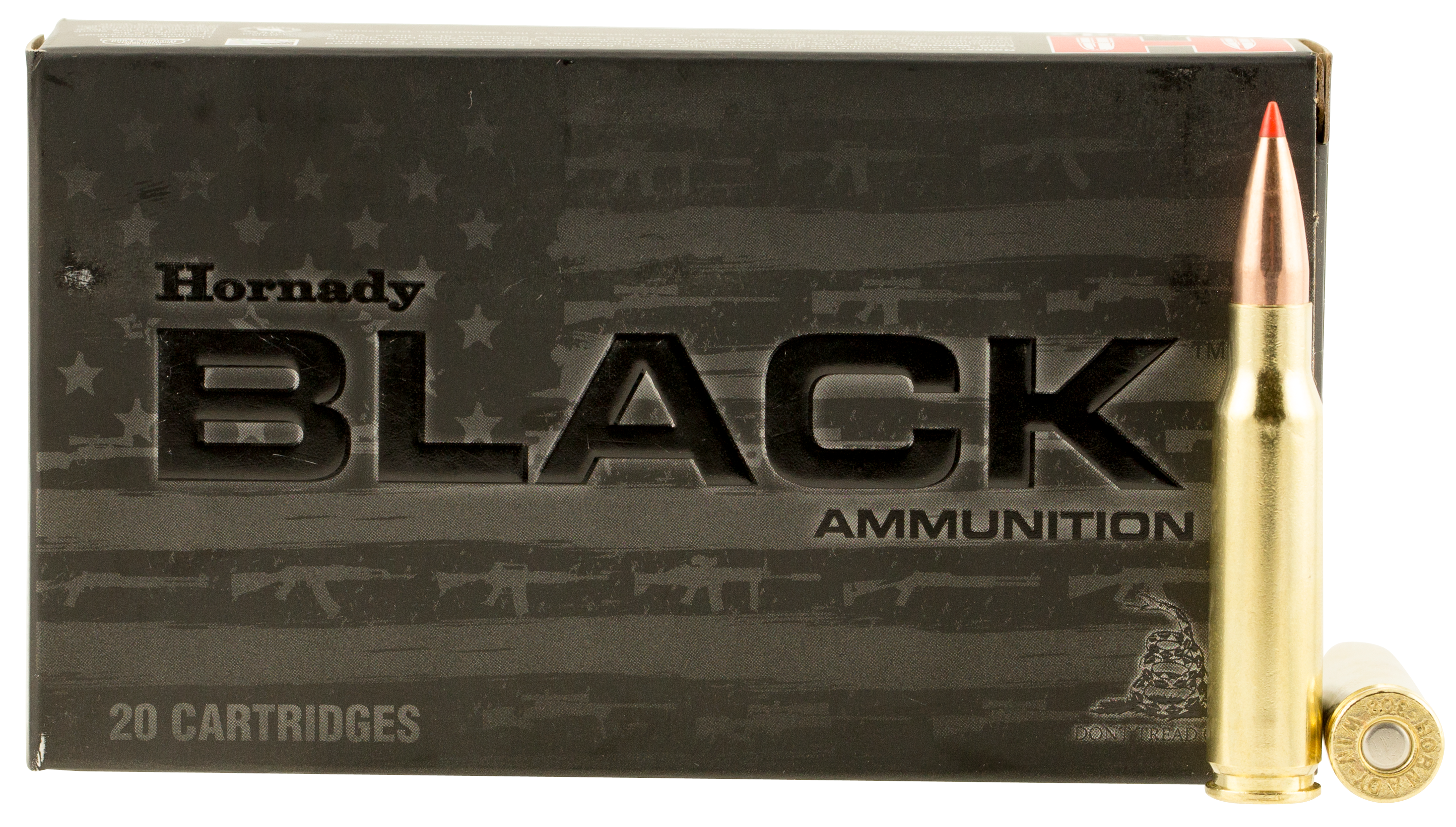 Hornady Black Brass .308 Win 168-Grain 20-Rounds A-Max