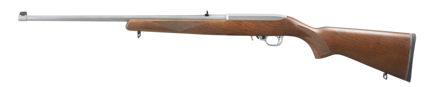 Ruger 10/22 Sporter Stainless / Hardwood .22 LR 22" Barrel 10-Rounds - Image 2