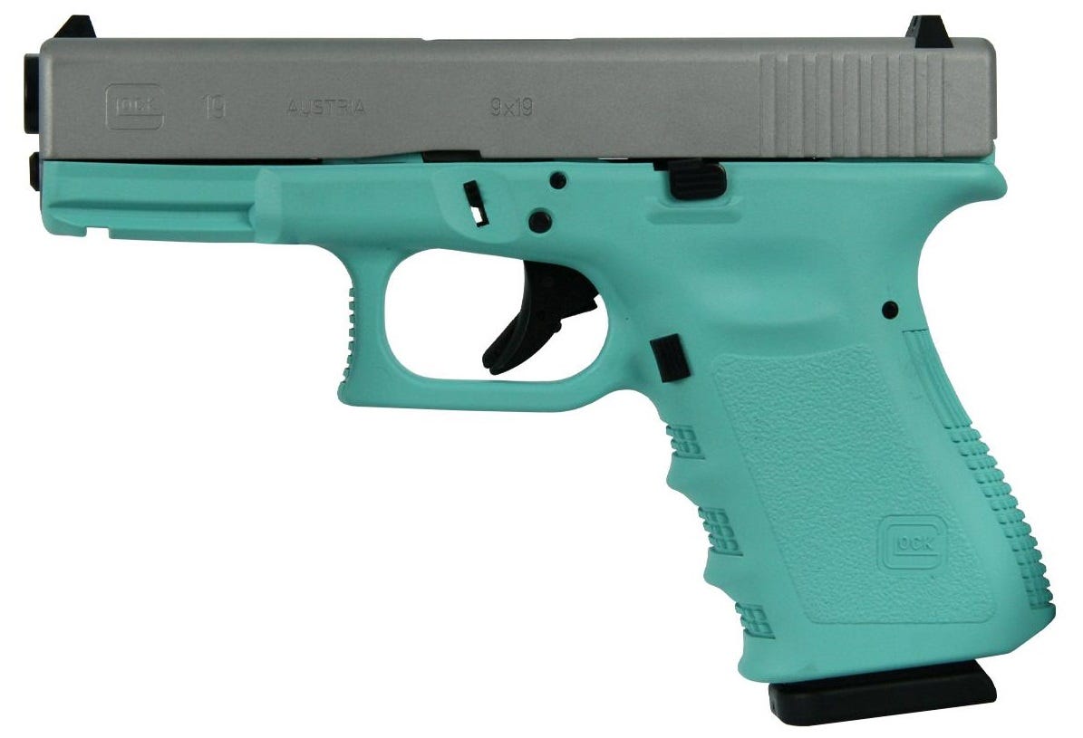 Glock 19 Gen 3 Tiffany Blue / Silver 9mm 4.02" Barrel 15-Rounds - Image 2