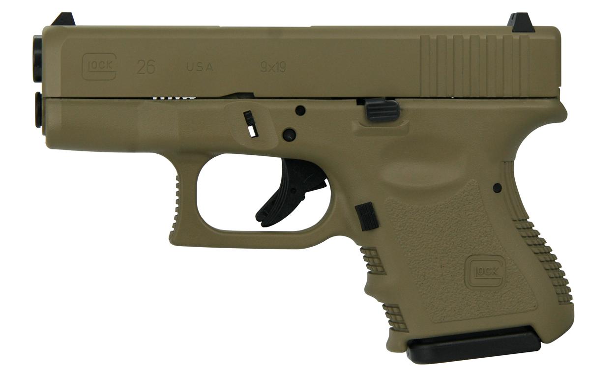 Glock 26 Gen 3 Flat Dark Earth 9mm 3.43" Barrel 10-Rounds - Image 2