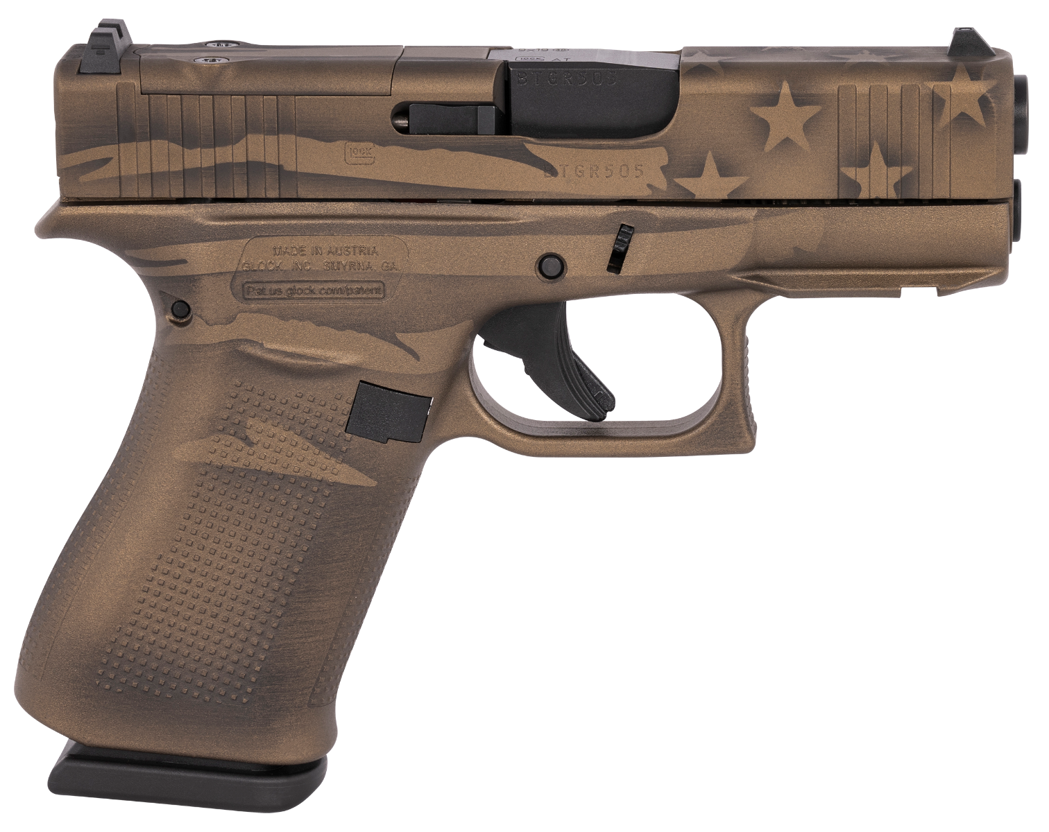 Glock 43X MOS Coyote Battleworn 9mm 3.41" Barrel 10-Rounds