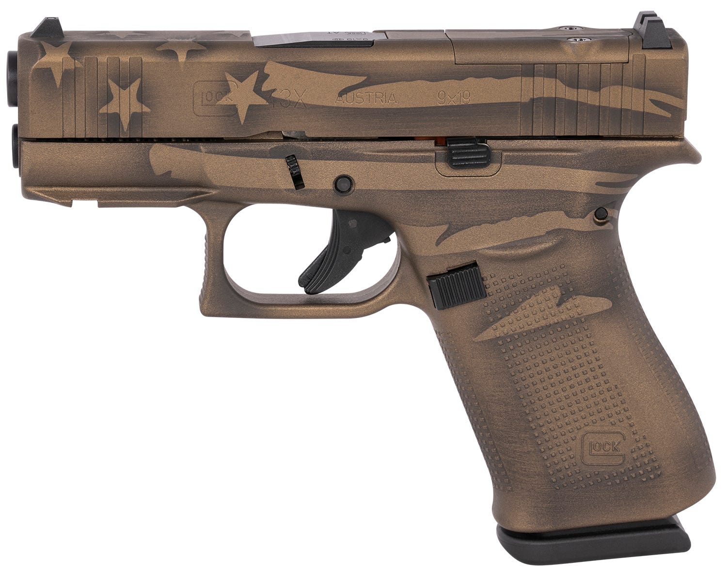 Glock 43X MOS Coyote Battleworn 9mm 3.41" Barrel 10-Rounds - Image 2