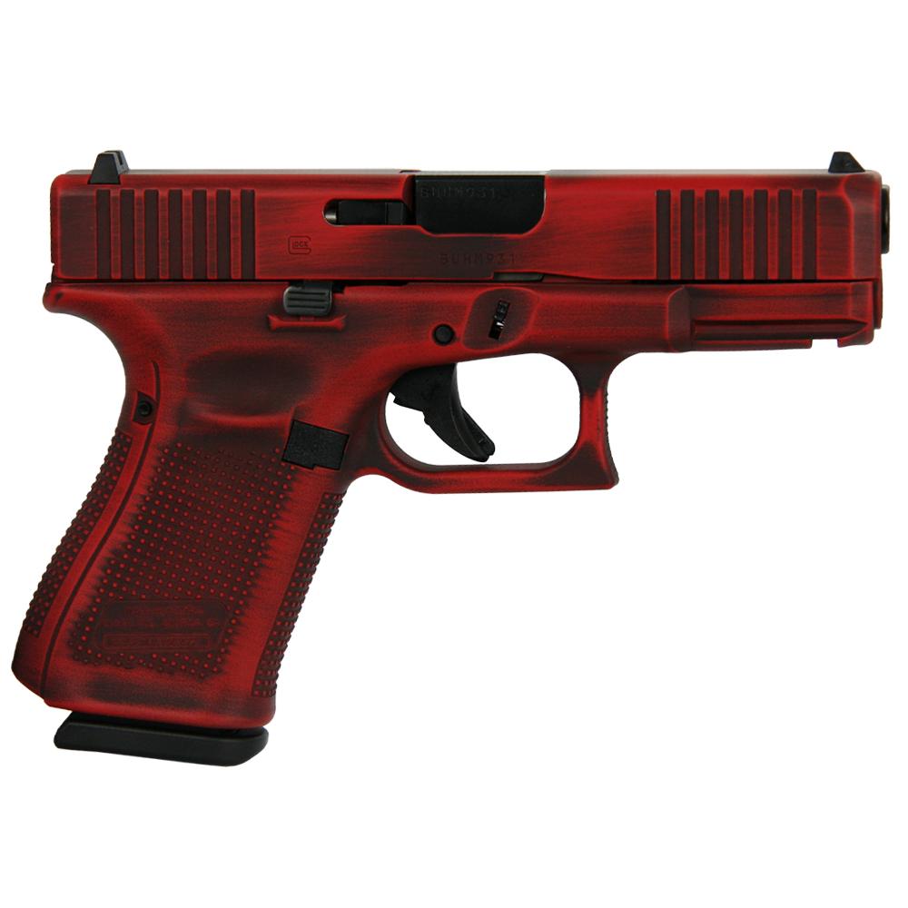 Glock 19 Gen 5 Custom "Distressed Red" 9mm 4.02" Barrel 15-Rounds - Image 2