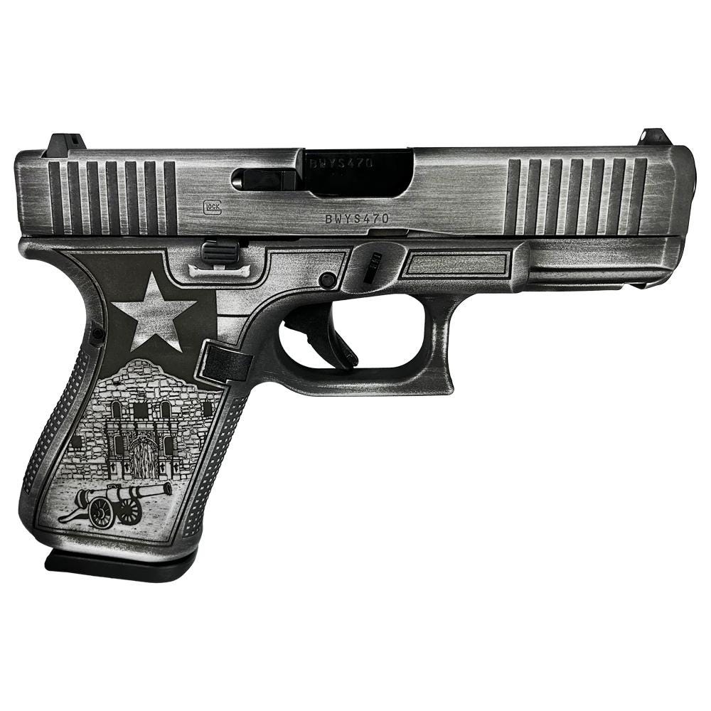 Glock 19 Gen 5 "Texas Silver" 9mm 4.02" Barrel 15-Rounds - Image 2