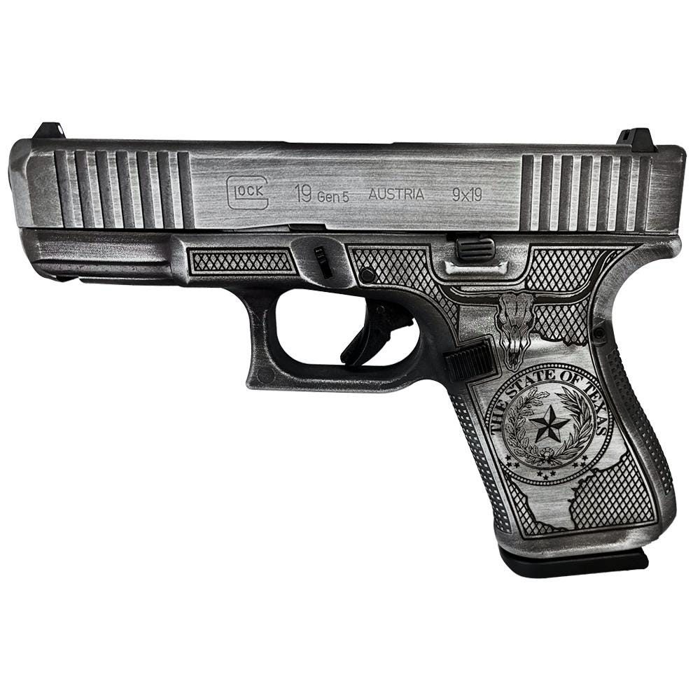 Glock 19 Gen 5 "Texas Silver" 9mm 4.02" Barrel 15-Rounds - Image 3
