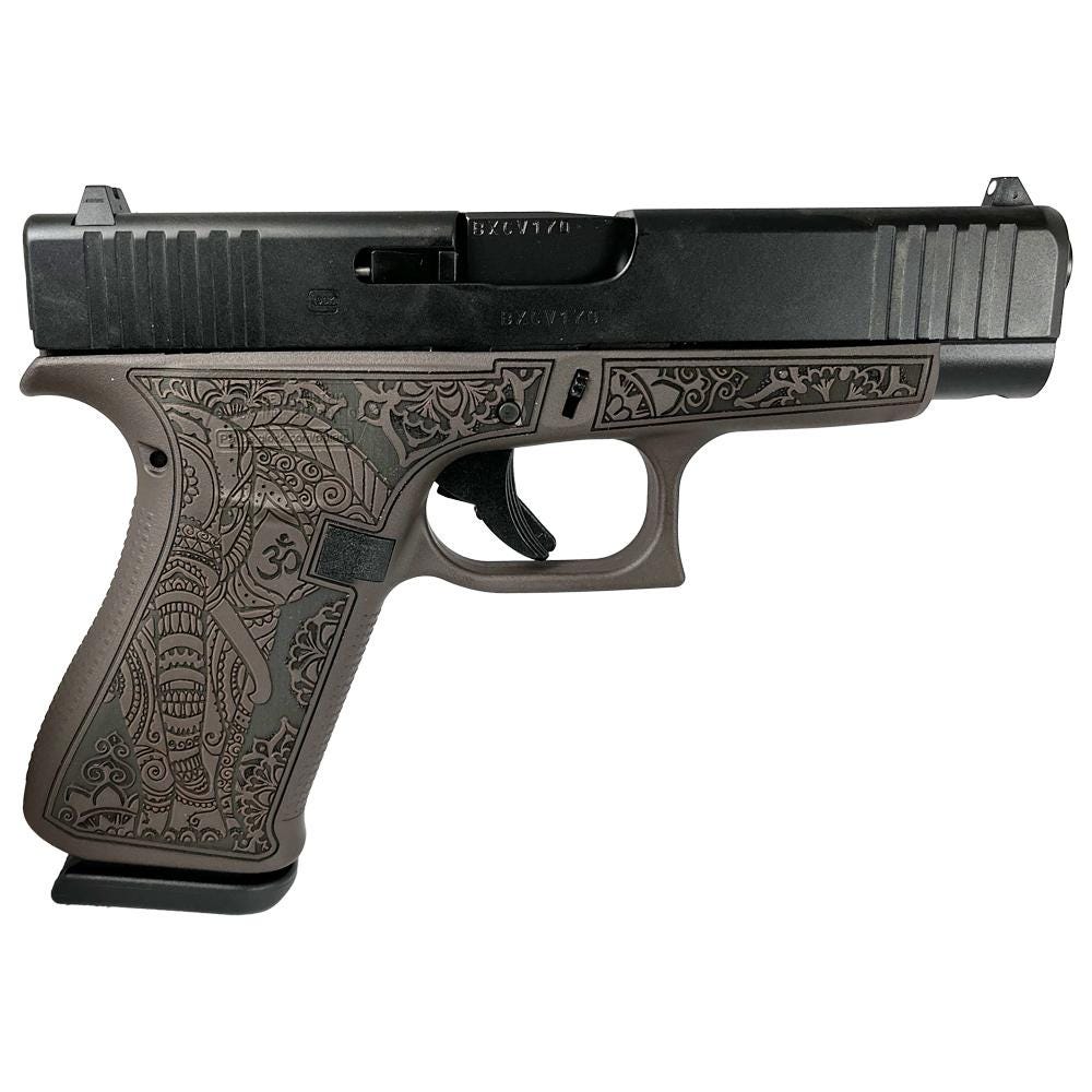 Glock 48 Custom "Vortex Bronze Elephant Engraved" 9mm 4.17" Barrel 10-Rounds - Image 2