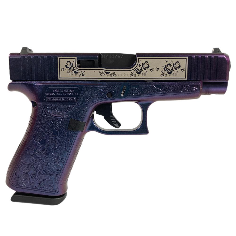 Glock 48 Gen 5 Custom "Glock & Roses" Mongoose Purple 9mm 4.17" Barrel 10-Rounds - Image 2