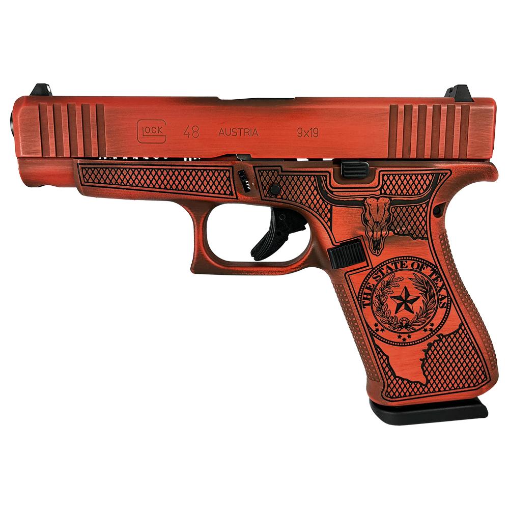 Glock 48 Custom "Texas Orange" 9mm 4.17" Barrel 10-Rounds - Image 2