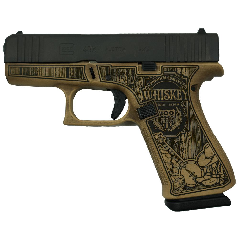 Glock 43X "Country Engraved" Sand 9mm 3.4" Barrel 10-Rounds - Image 3