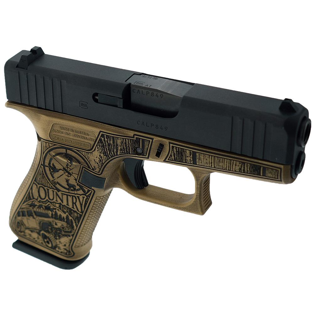 Glock 43X "Country Engraved" Sand 9mm 3.4" Barrel 10-Rounds - Image 4