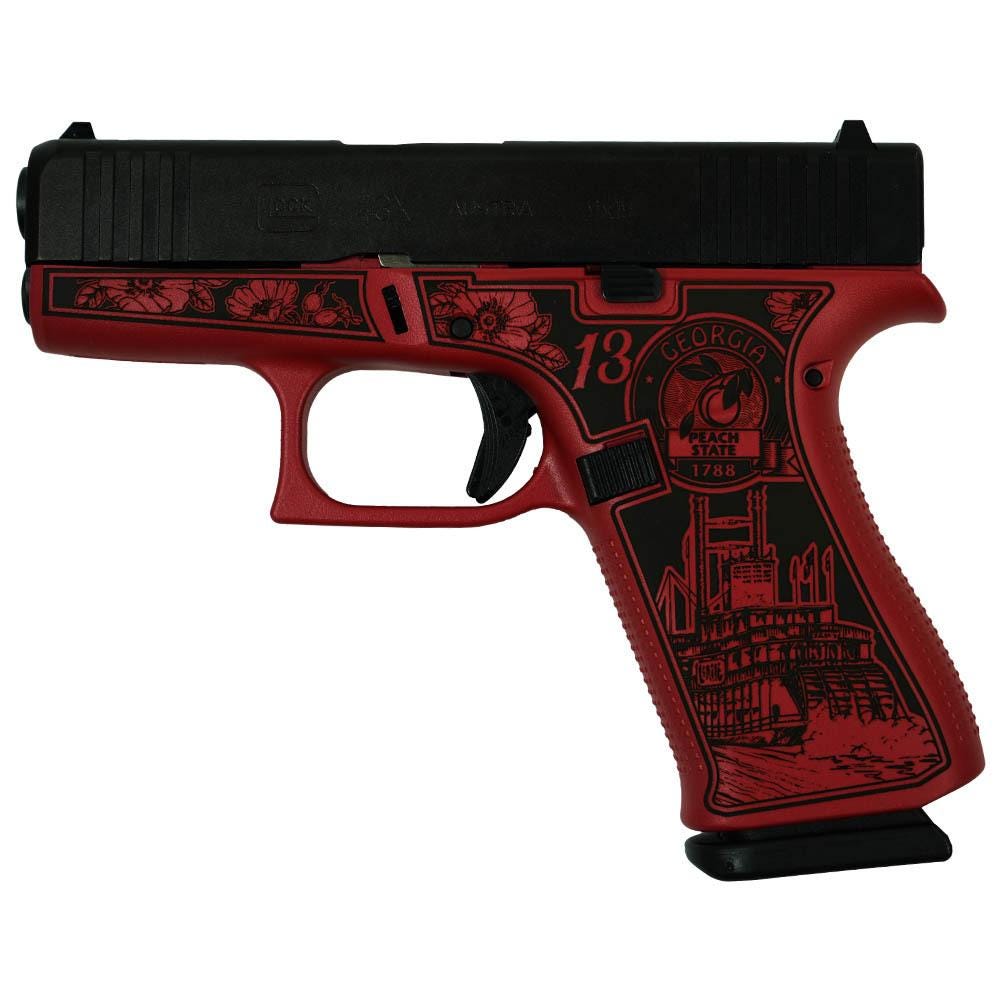 Glock 43x Custom "Georgia Red" 9mm 3.4" Barrel 10-Rounds - Image 3