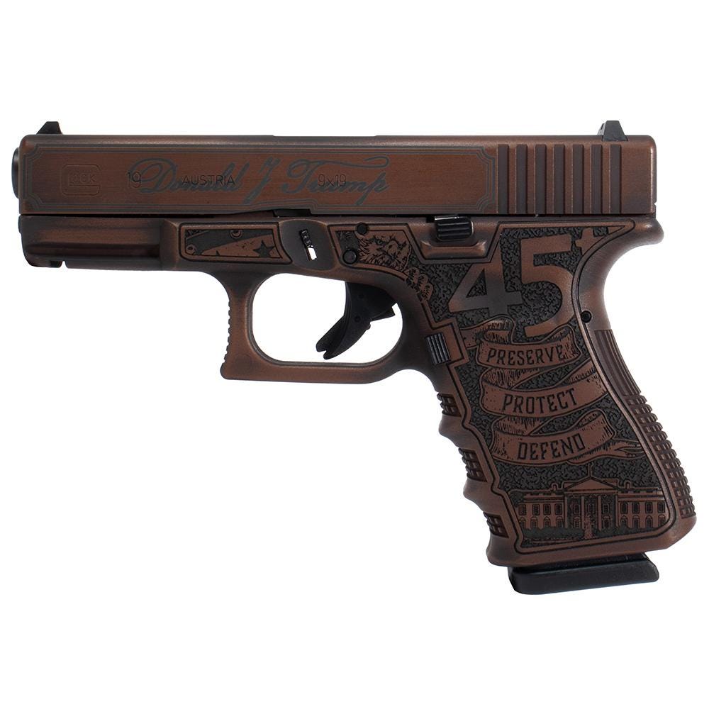 Glock 19 Gen 3 Custom "Trump 2024" Distressed Red 9mm 4.02" Barrel 15-Rounds - Image 2