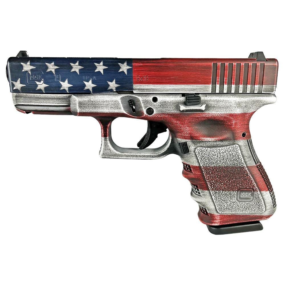 Glock 19 Gen 3 Custom "US Flag" 9mm 4.02" Barrel 15-Rounds - Image 3